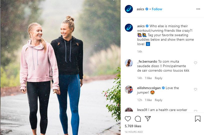 asics instagram captions