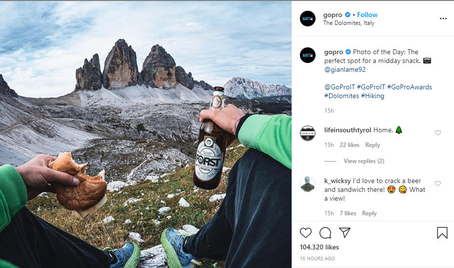 gopro instagram captions