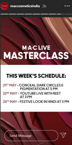 mac live masterclass instagram captions