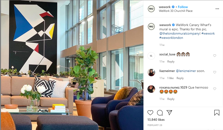 wework instagram captions