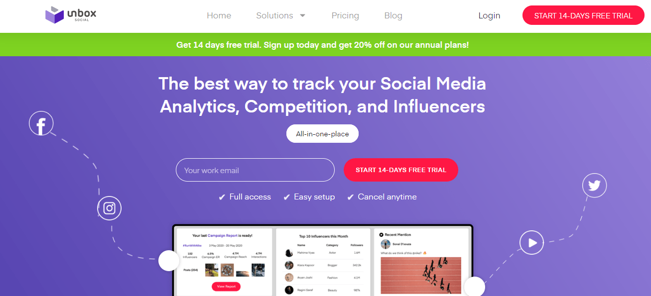 Unbox Social social media analytics