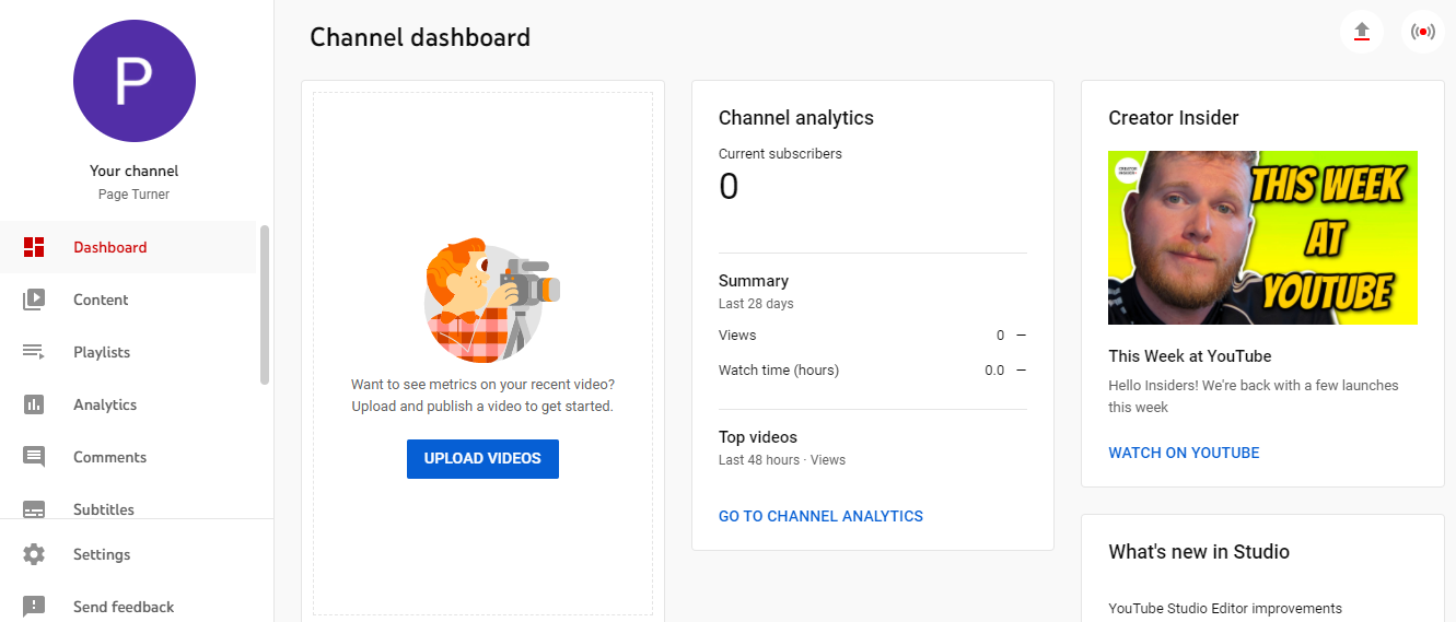 YouTube analytics