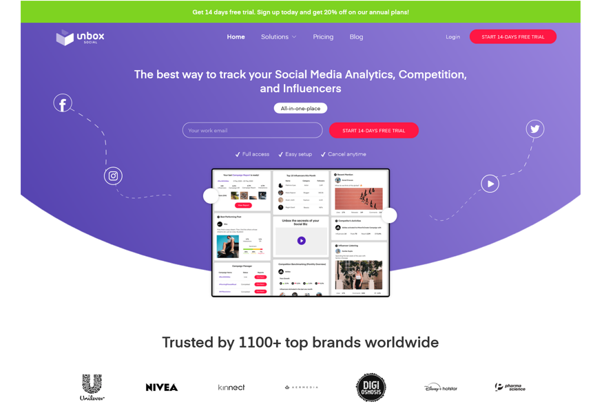 Unbox Social tool
