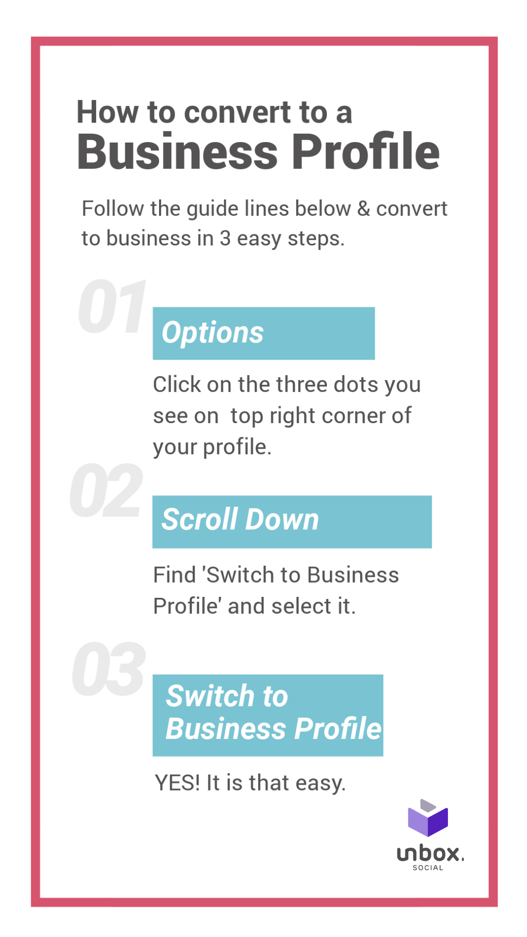 How to Convert to a Business A/C - UnboxSocial.Com