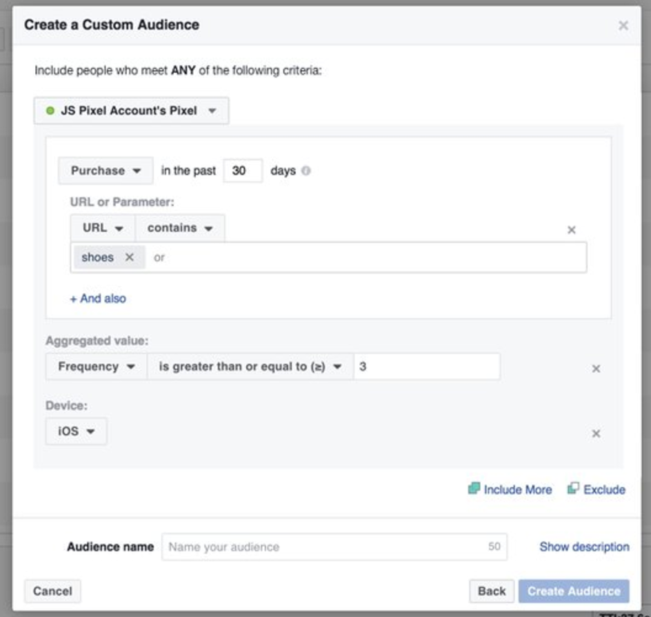 Targeting custom audiences by frequency