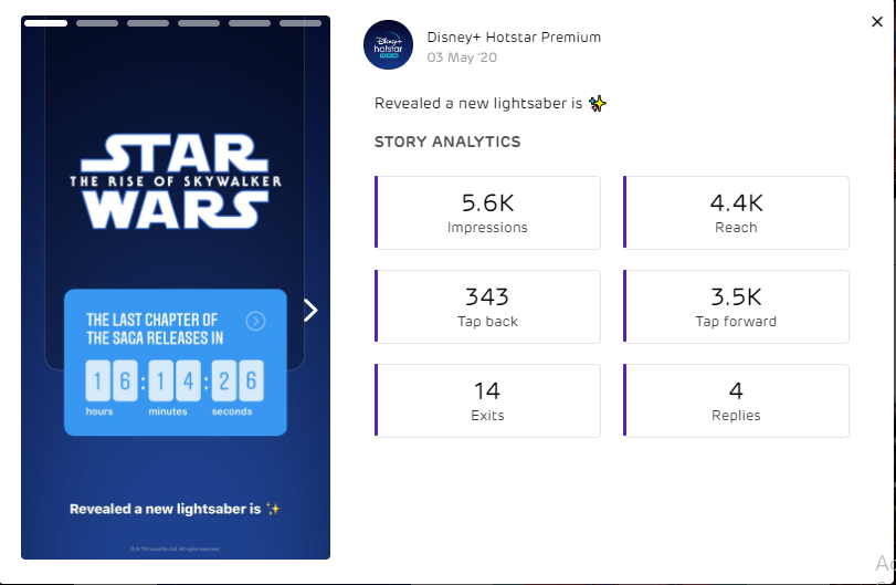 social media analytics - post and stories