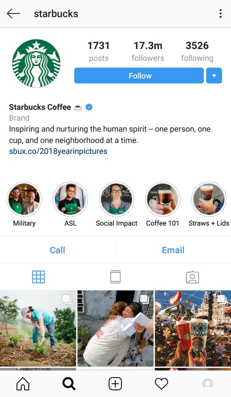  Instagram for business, Profile information