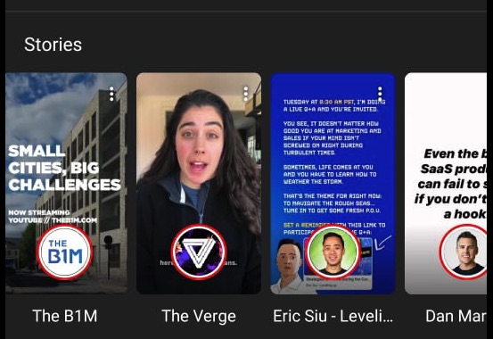 Add YouTube Stories as your YouTube Strategy