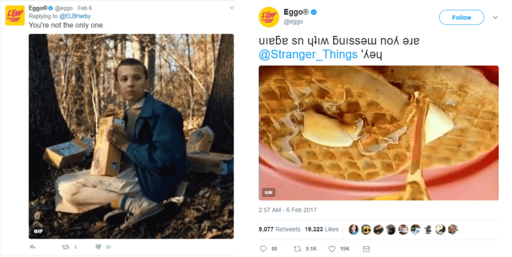 Social media campaign for Eggo