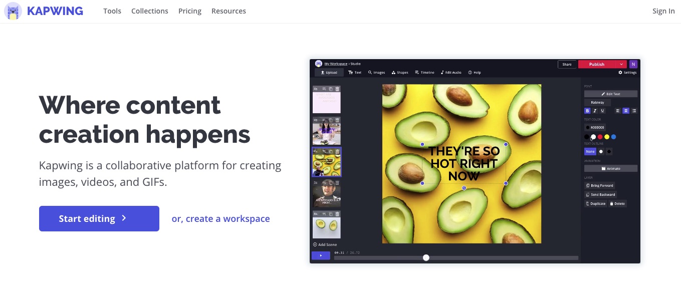 Kapwing Instagram tool