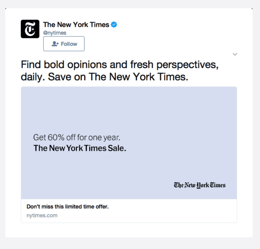 Twitter ads Examples