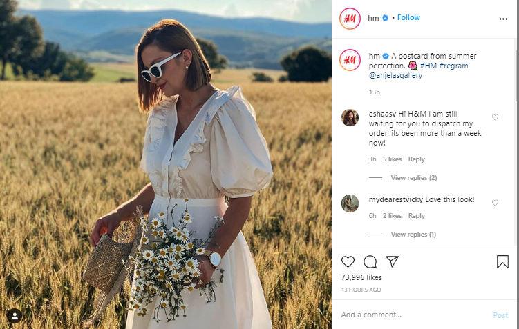 H & M - influencer marketing campaign