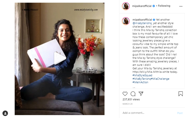 mia by tanishq - influencer marketing campaign