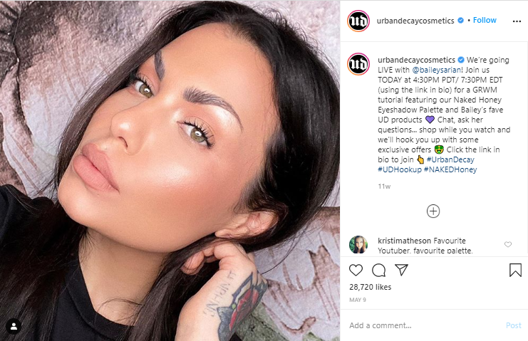 urban decay - influencer marketing campaign