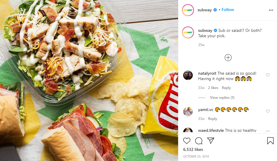 Subway social media strategy