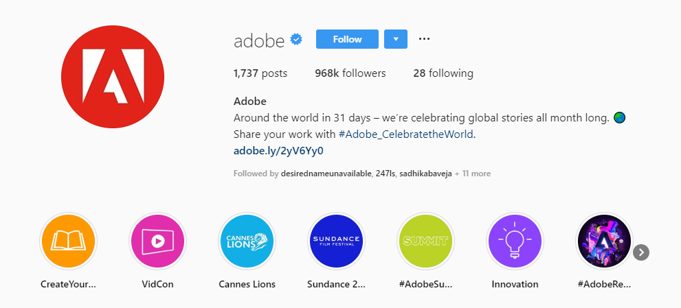 Adobe Social Media