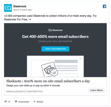 Social media content