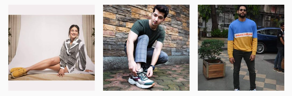 find instagram influencers - skechers india