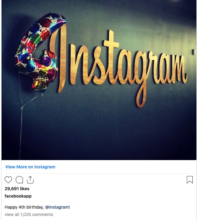 Instagram 4th Anniversary post