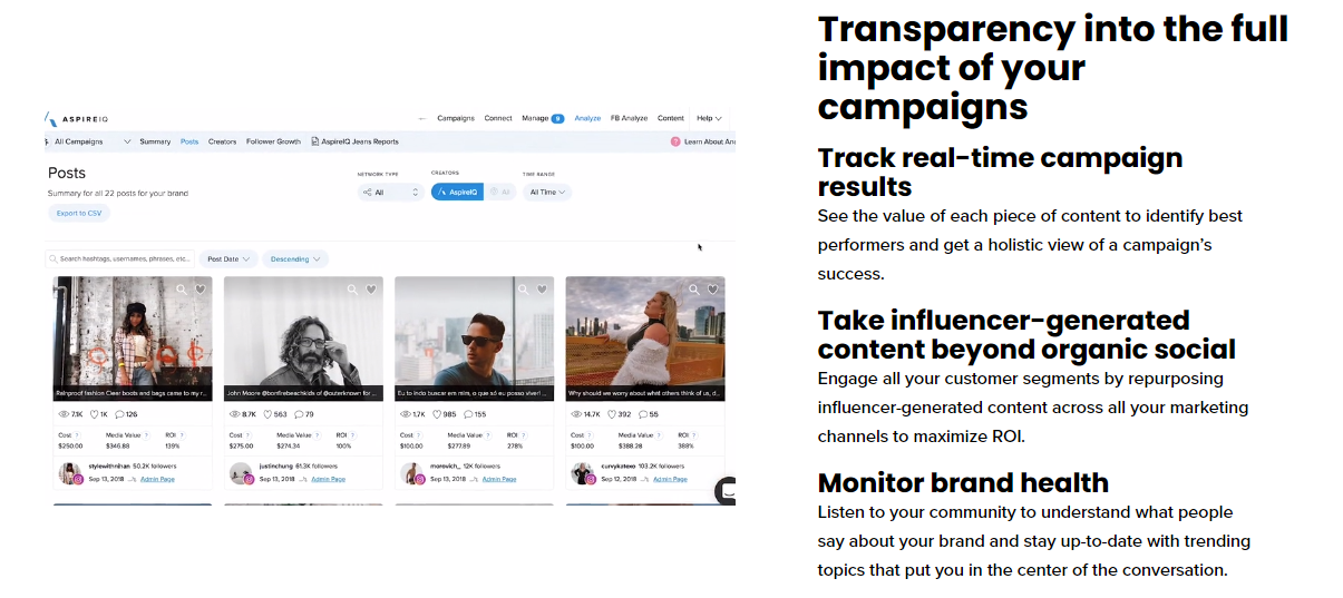aspireiq influencer marketing tools