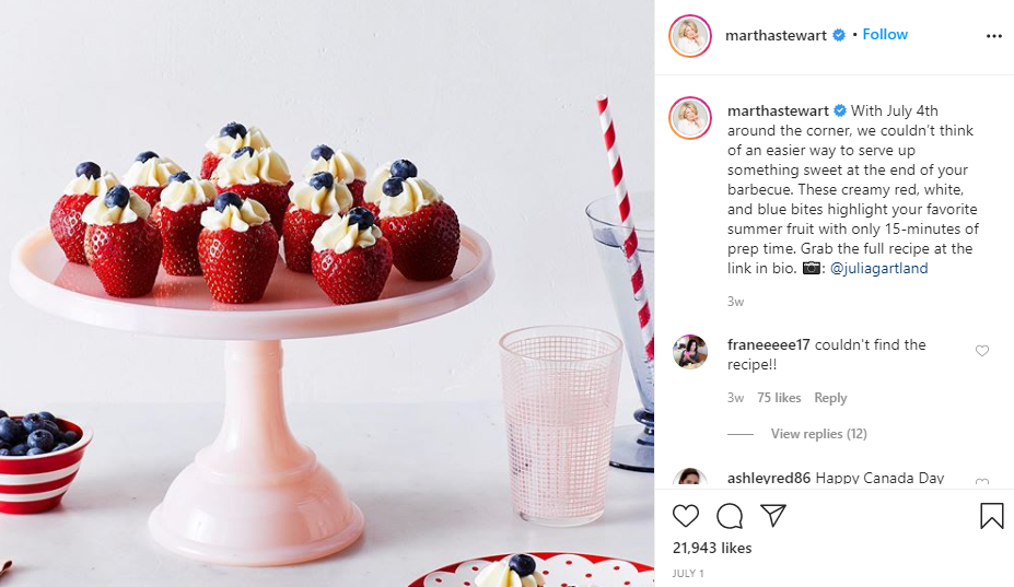 food influencer post