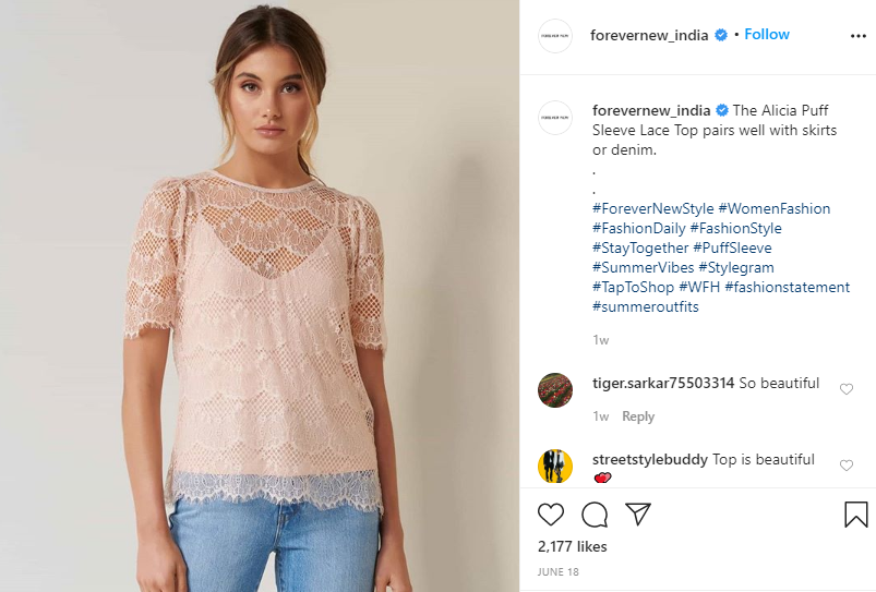 Forever India Instagram post
