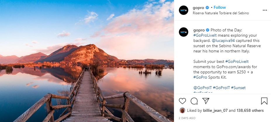 GoPro Instagram post