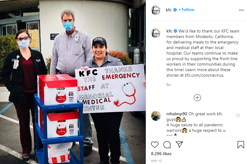 KFC Instagram post
