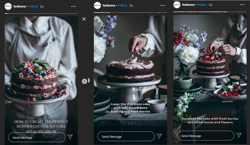 hmhome - instagram stories