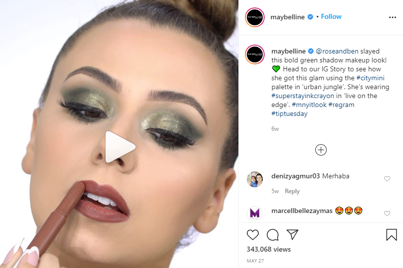maybelline - instagram marketing strategy