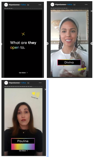 opensummer - instagram stories