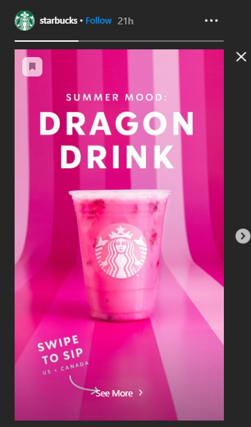 starbucks - instagram stories