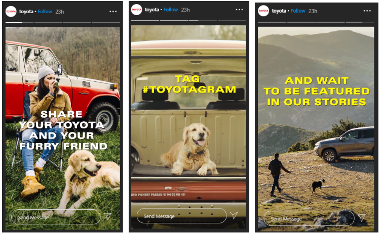 toyota - instagram stories