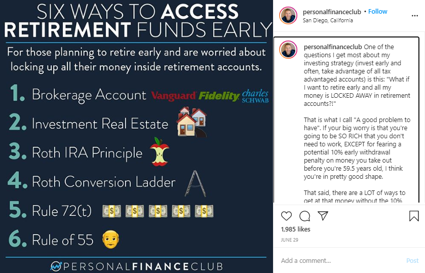finance influencer post