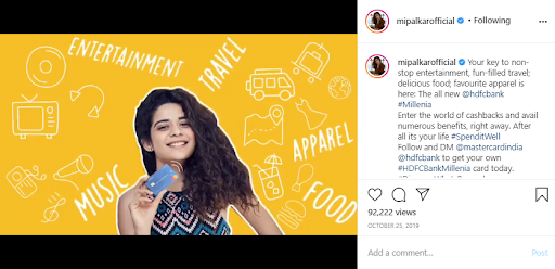 mipalkarofficial - influencer post