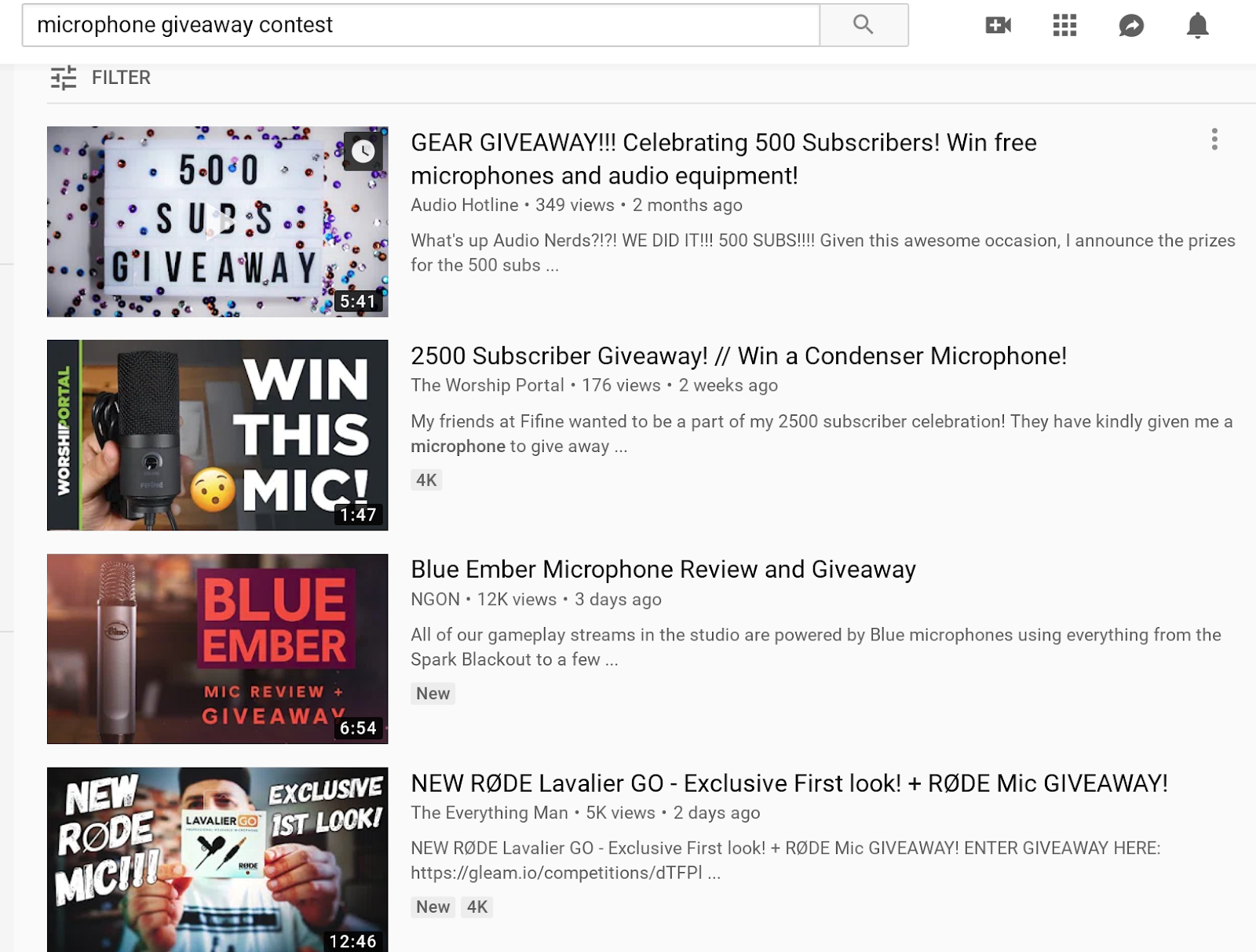 youtube influencer marketing giveaways