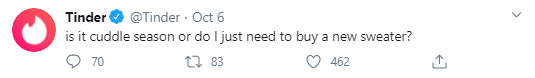 Tinder Twitter profile