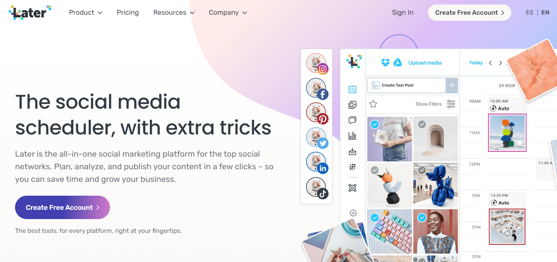 Instagram scheduling tool
