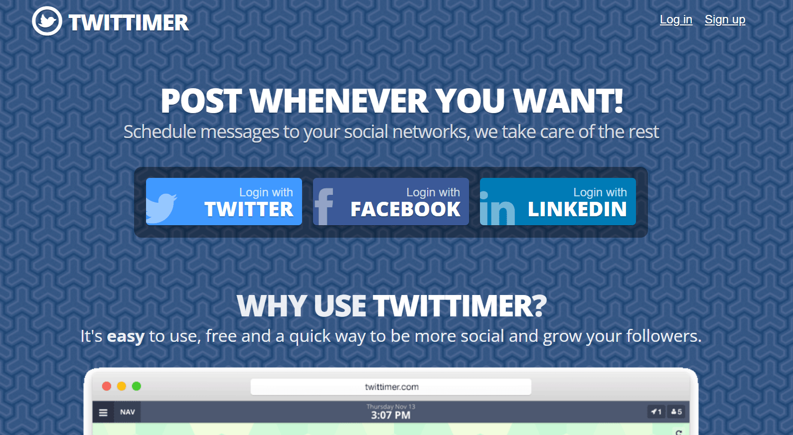Twitter scheduling tool