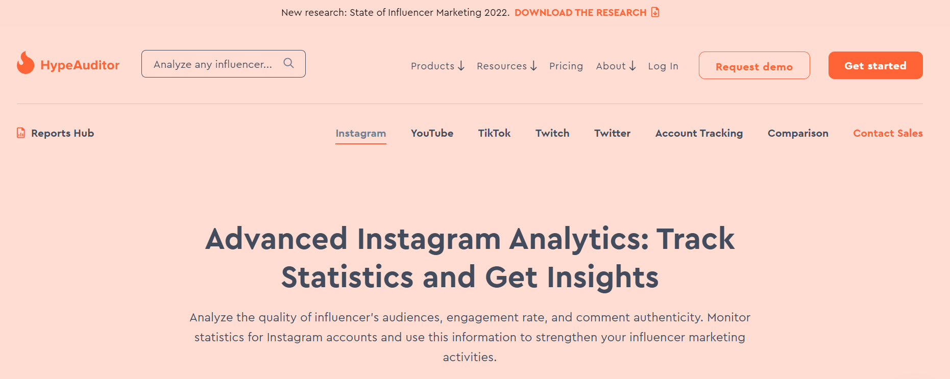 Instagram insights tool